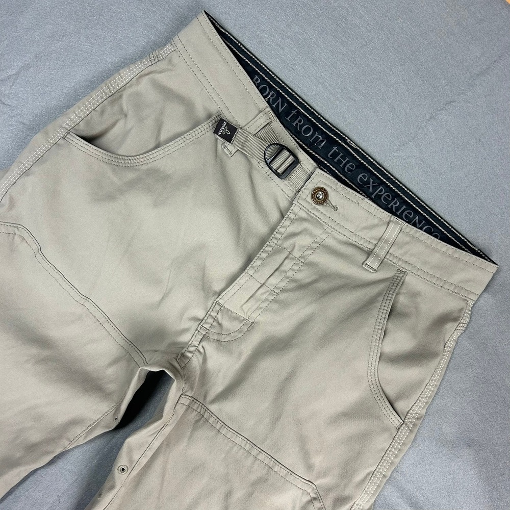 Prana Stretch Zion Hiking Pants Cargo Belted Mens 28x36 Beige M4ST36110 - Picture 1 of 15